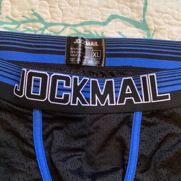 Jockmail, black and blue mesh, Tag is XL but fits like medium. - Picture 3 of 4